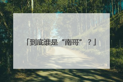到底谁是“南哥”？