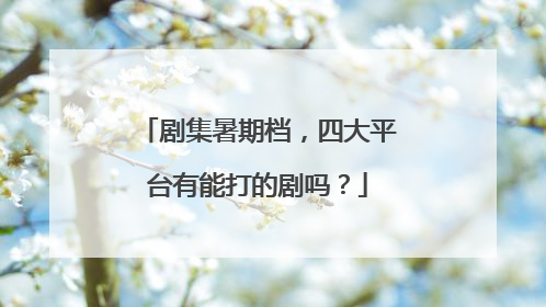 剧集暑期档，四大平台有能打的剧吗？