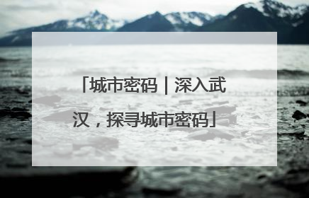 城市密码｜深入武汉，探寻城市密码