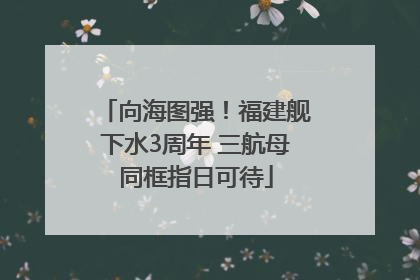 向海图强！福建舰下水3周年 三航母同框指日可待