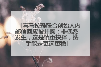 喜马拉雅联合创始人内部信回应被并购：非偶然发生，这是慎重抉择，携手能走更远更稳
