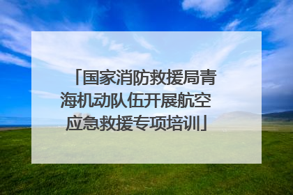 国家消防救援局青海机动队伍开展航空应急救援专项培训