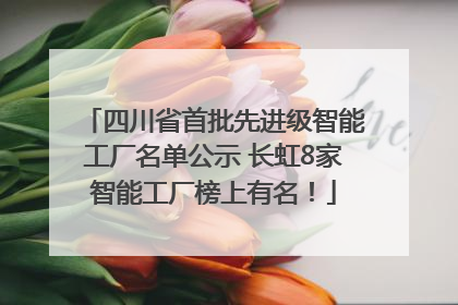 四川省首批先进级智能工厂名单公示 长虹8家智能工厂榜上有名！
