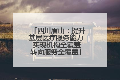 四川眉山：提升基层医疗服务能力 实现机构全覆盖转向服务全覆盖