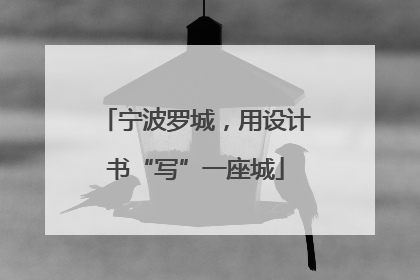 宁波罗城，用设计书“写”一座城