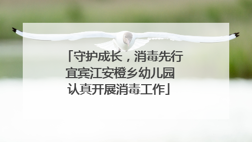 守护成长，消毒先行 宜宾江安橙乡幼儿园认真开展消毒工作