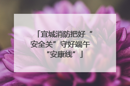 宜城消防把好“安全关”守好端午“安康线”