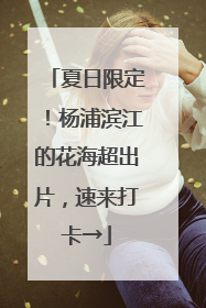 夏日限定！杨浦滨江的花海超出片，速来打卡→