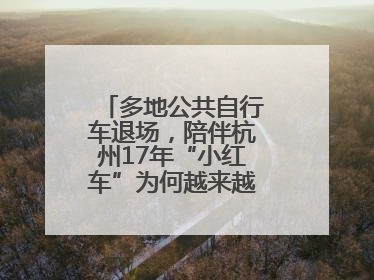 多地公共自行车退场，陪伴杭州17年“小红车”为何越来越“懂”大家？