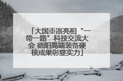 大国重器亮相“一带一路”科技交流大会 德阳高端装备硬核成果彰显实力