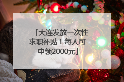 大连发放一次性求职补贴！每人可申领2000元