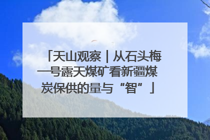天山观察｜从石头梅一号露天煤矿看新疆煤炭保供的量与“智”