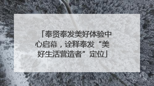 奉贤奉发美好体验中心启幕，诠释奉发“美好生活营造者”定位