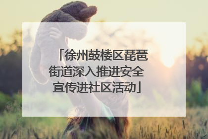 徐州鼓楼区琵琶街道深入推进安全宣传进社区活动