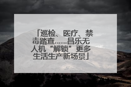 巡检、医疗、禁毒踏查……昌乐无人机“解锁”更多生活生产新场景