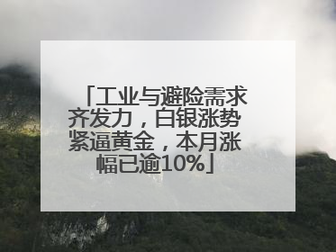 工业与避险需求齐发力，白银涨势紧逼黄金，本月涨幅已逾10%