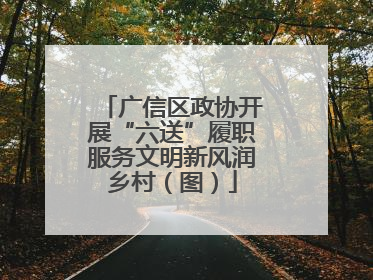 广信区政协开展“六送”履职服务文明新风润乡村（图）