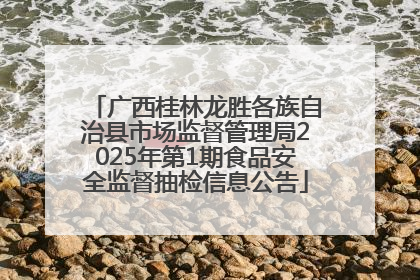 广西桂林龙胜各族自治县市场监督管理局2025年第1期食品安全监督抽检信息公告