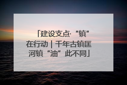 建设支点·“镇”在行动｜千年古镇匡河镇“油”此不同