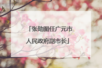 张勋图任广元市人民政府副市长