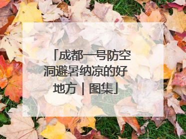 成都一号防空洞避暑纳凉的好地方｜图集