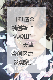 打造金融创新“试验田”——天津金创区建设观察
