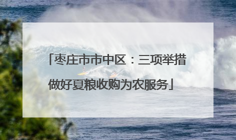 枣庄市市中区：三项举措做好夏粮收购为农服务