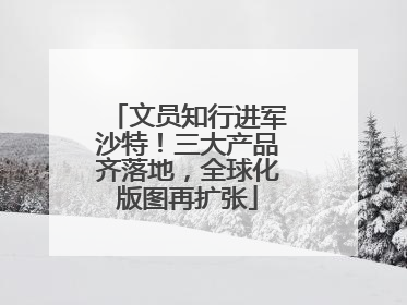 文员知行进军沙特！三大产品齐落地，全球化版图再扩张
