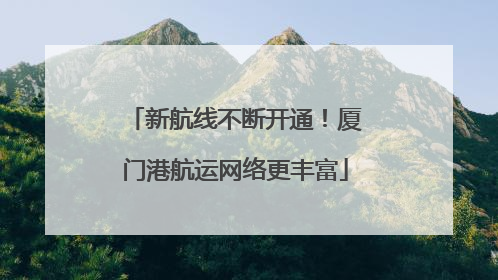 新航线不断开通！厦门港航运网络更丰富