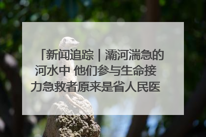新闻追踪｜灞河湍急的河水中 他们参与生命接力急救者原来是省人民医院00后男护士