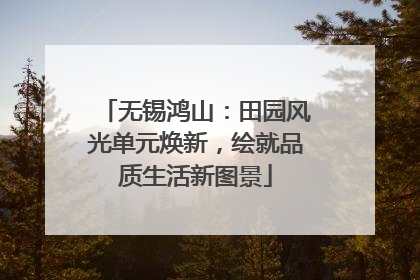 无锡鸿山：田园风光单元焕新，绘就品质生活新图景