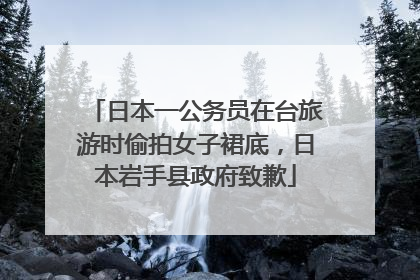日本一公务员在台旅游时偷拍女子裙底，日本岩手县政府致歉