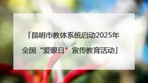 昆明市教体系统启动2025年全国“爱眼日”宣传教育活动