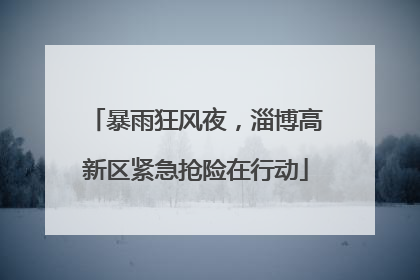 暴雨狂风夜，淄博高新区紧急抢险在行动