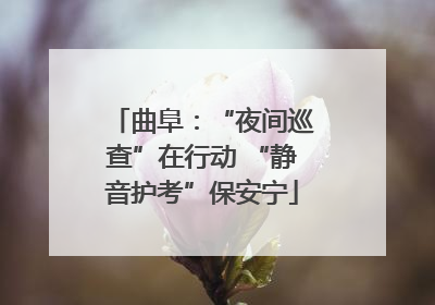 曲阜：“夜间巡查”在行动 “静音护考”保安宁