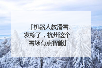 机器人教滑雪、发粽子，杭州这个雪场有点智能