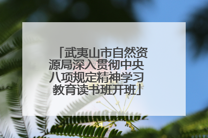 武夷山市自然资源局深入贯彻中央八项规定精神学习教育读书班开班