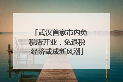 武汉首家市内免税店开业，免退税经济或成新风潮