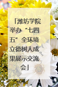 潍坊学院举办“七四五”全环境立德树人成果展示交流会