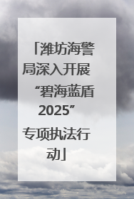 潍坊海警局深入开展“碧海蓝盾2025”专项执法行动
