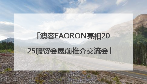 澳容EAORON亮相2025服贸会展前推介交流会