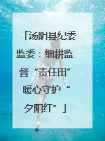 汤阴县纪委监委：细耕监督“责任田” 暖心守护“夕阳红”