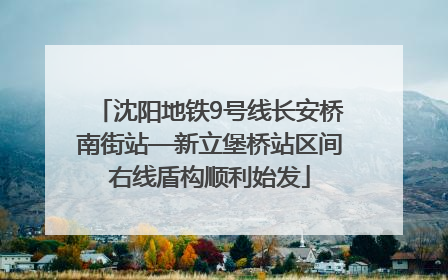 沈阳地铁9号线长安桥南街站—新立堡桥站区间右线盾构顺利始发