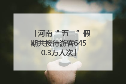 河南“ 五一”假期共接待游客6450.3万人次