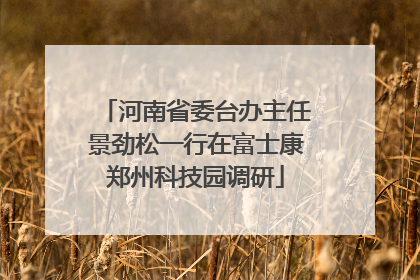 河南省委台办主任景劲松一行在富士康郑州科技园调研