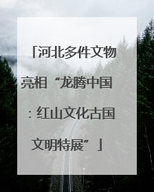 河北多件文物亮相“龙腾中国：红山文化古国文明特展”