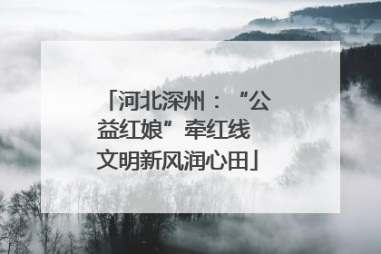 河北深州：“公益红娘”牵红线 文明新风润心田