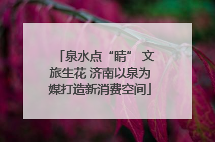泉水点“睛” 文旅生花 济南以泉为媒打造新消费空间