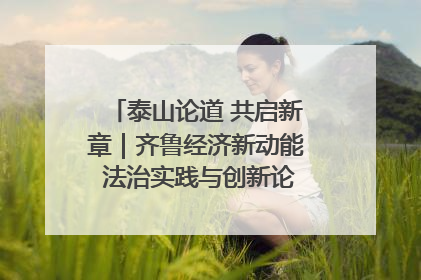 泰山论道 共启新章｜齐鲁经济新动能 法治实践与创新论坛成功举办
