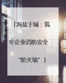 海盐于城：筑牢企业消防安全“防火墙”